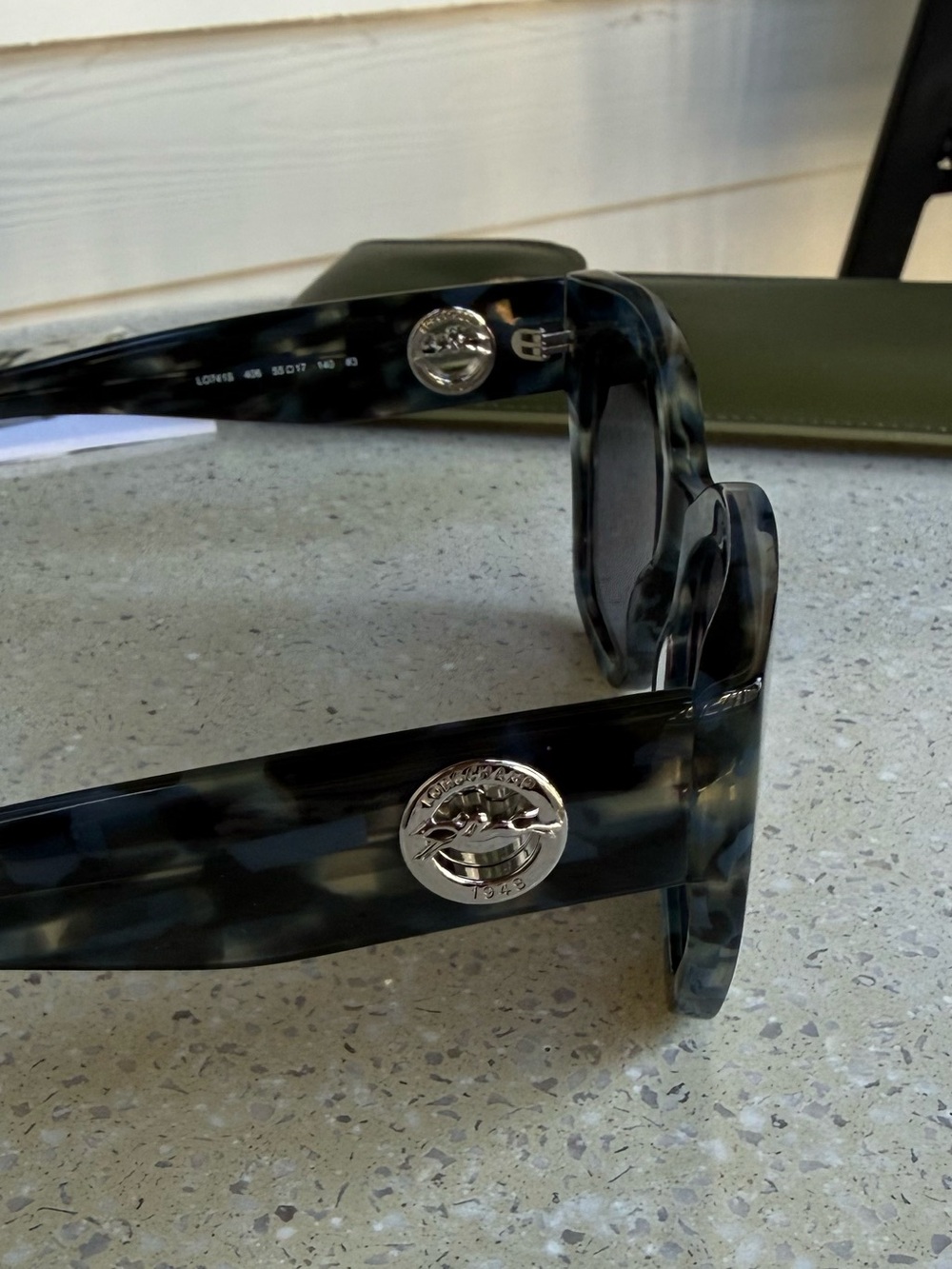 Longchamp Blue Tortoiseshell Cat-Eye Sunglasses - Picture 3 of 11